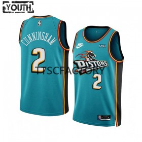 Dres Detroit Pistons Cade Cunningham 2 Nike 2022-23 Classic Edition Teal Swingman - Dječji